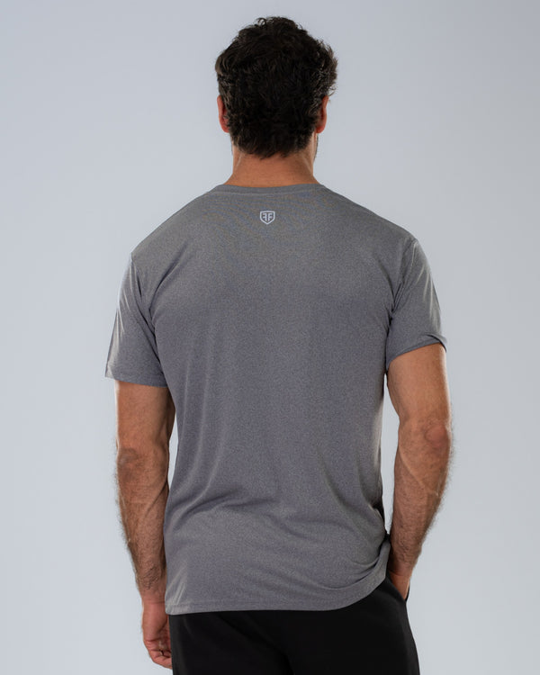 Father Fortified Apex Tech Tee Graphite - Hover cropped back