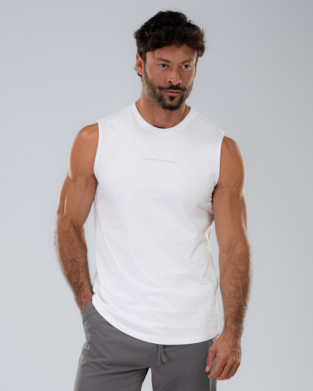 Father Fortified Forge Tank White - Main cropped front