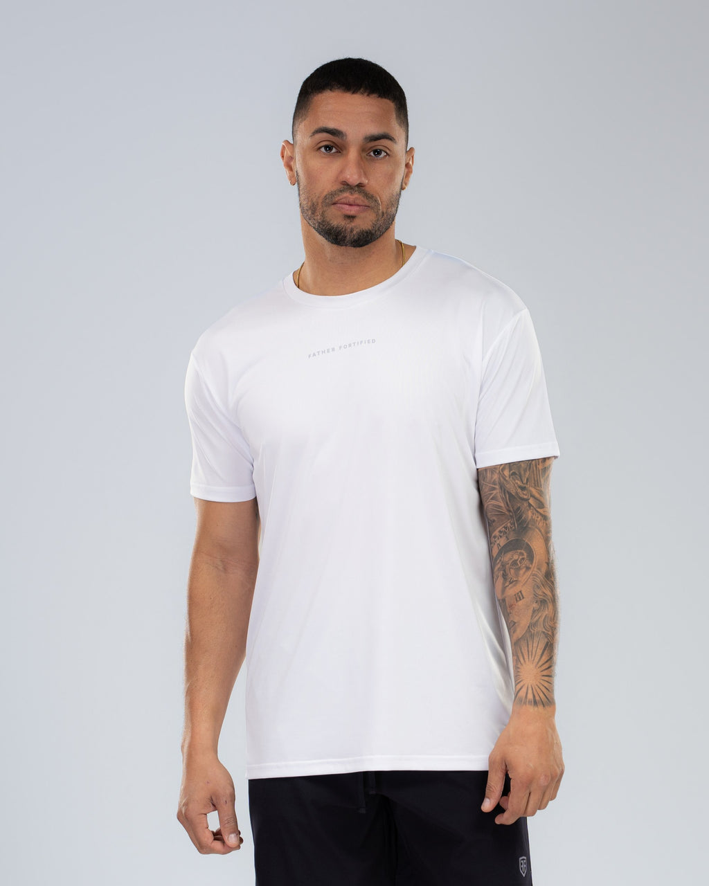 Father Fortified Apex Tech Tee White - Main cropped front
