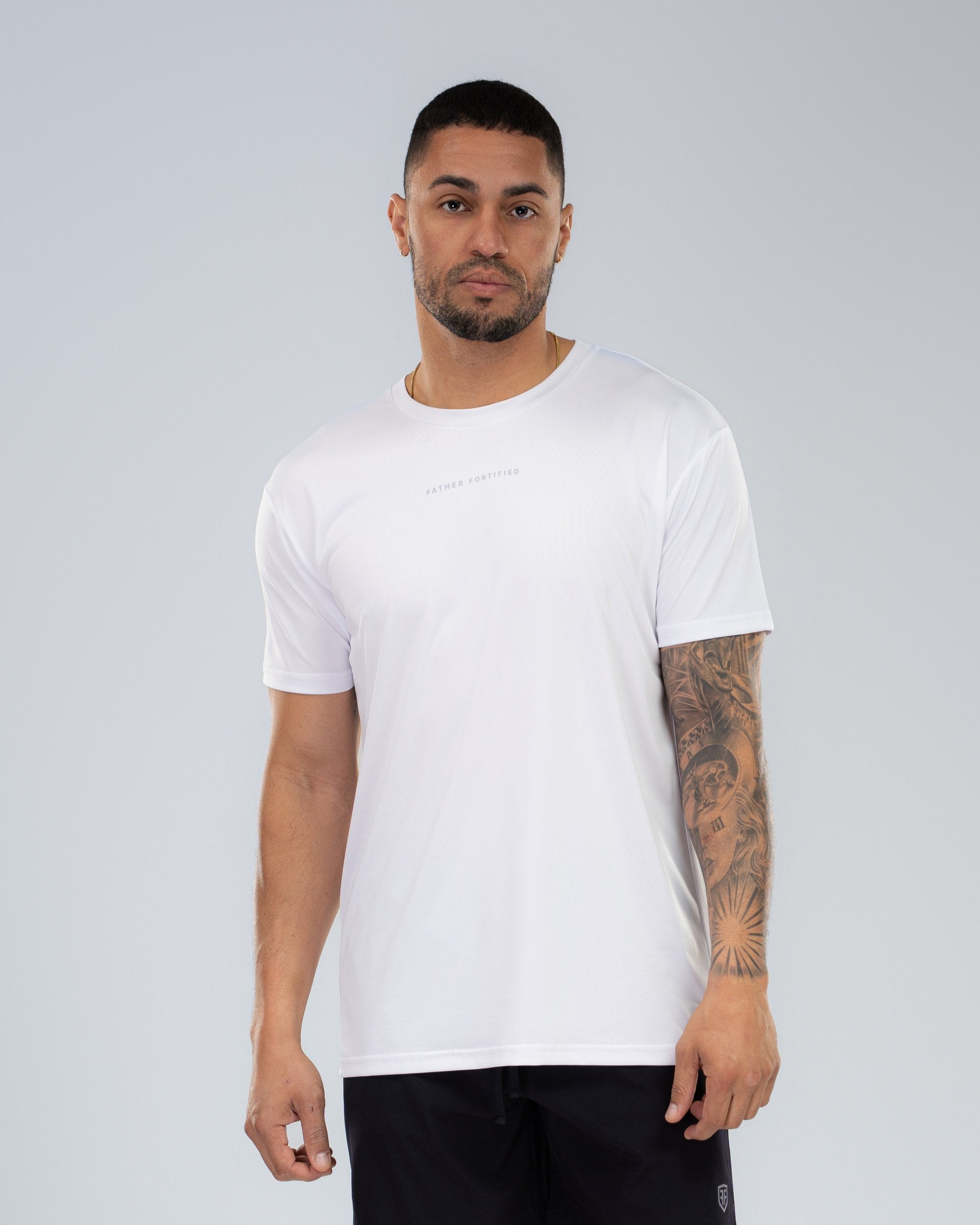 Father Fortified Apex Tech Tee White - Main cropped front
