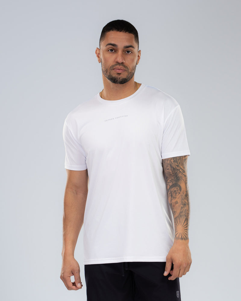 Father Fortified Apex Tech Tee White - Main cropped front