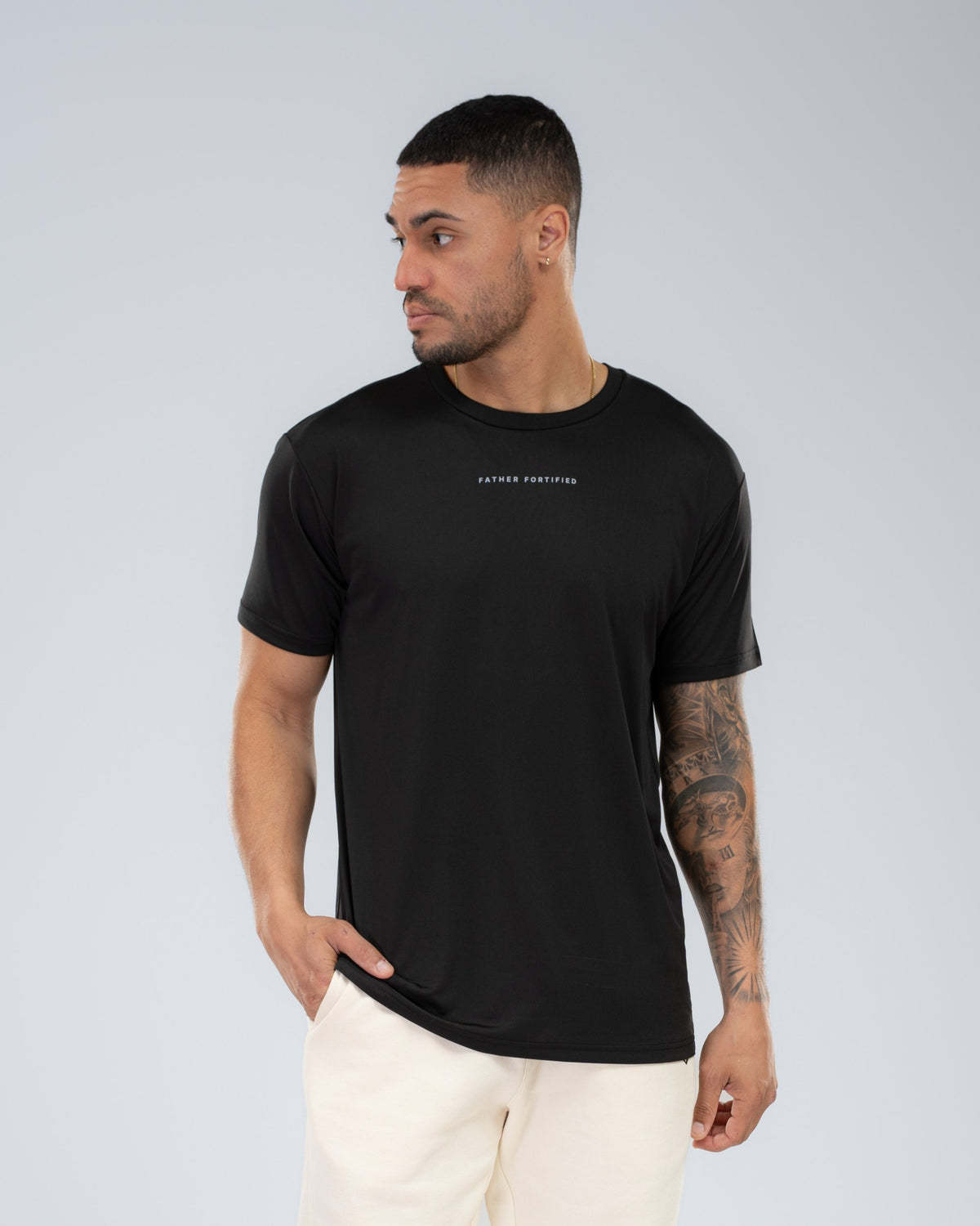 Father Fortified Apex Tech Tee Black - Main cropped front