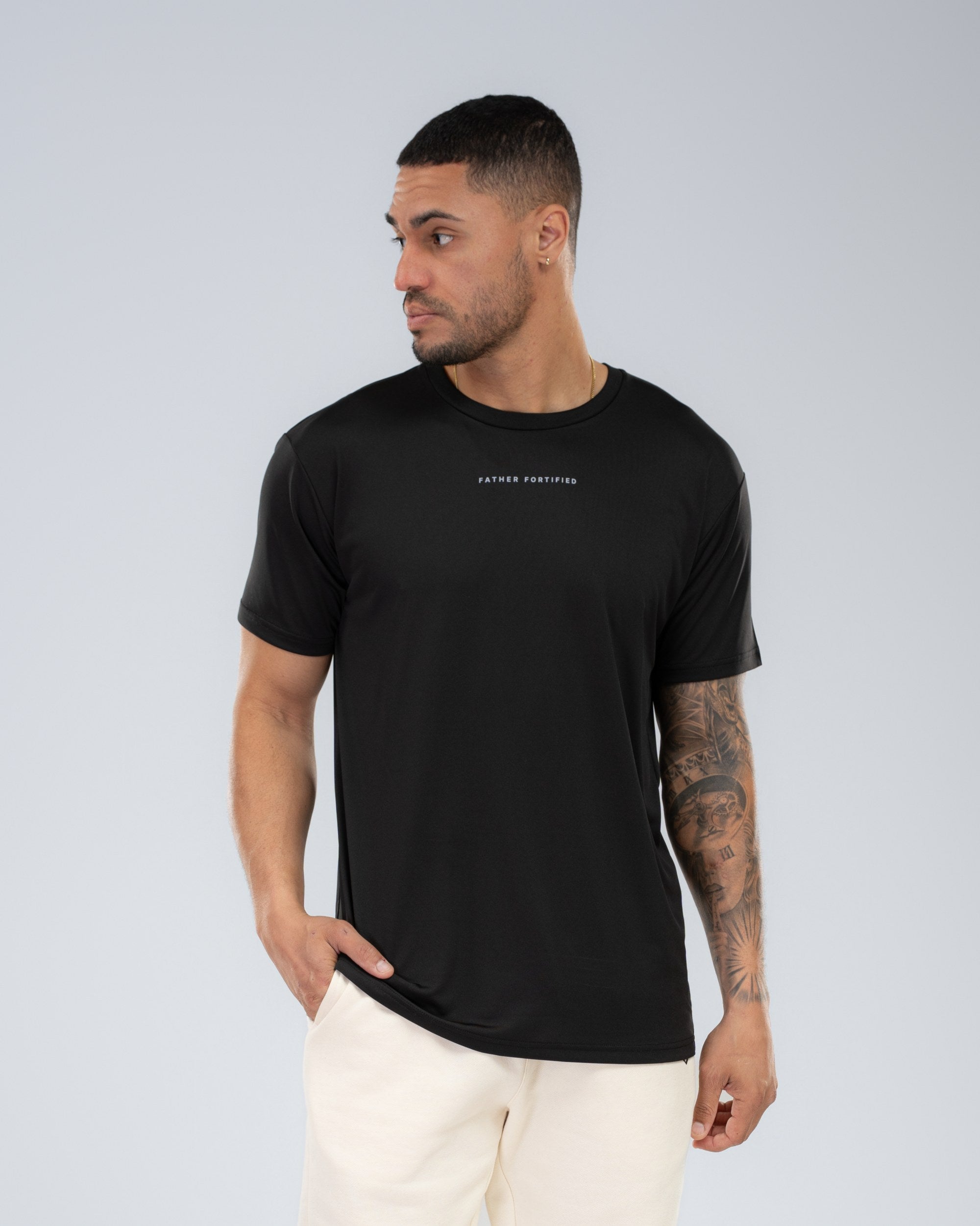 Father Fortified Apex Tech Tee Black - Main cropped front