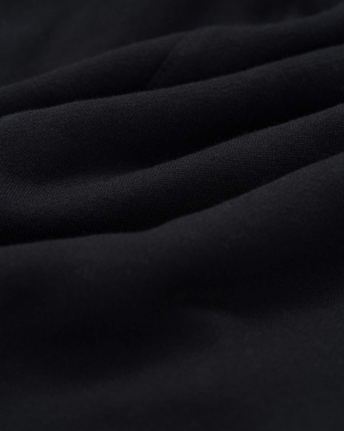 Anchor Midweight Jogger in Black, midweight fleece close-up