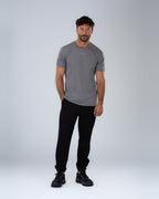 Anchor Midweight Jogger in Black, full-length front on model