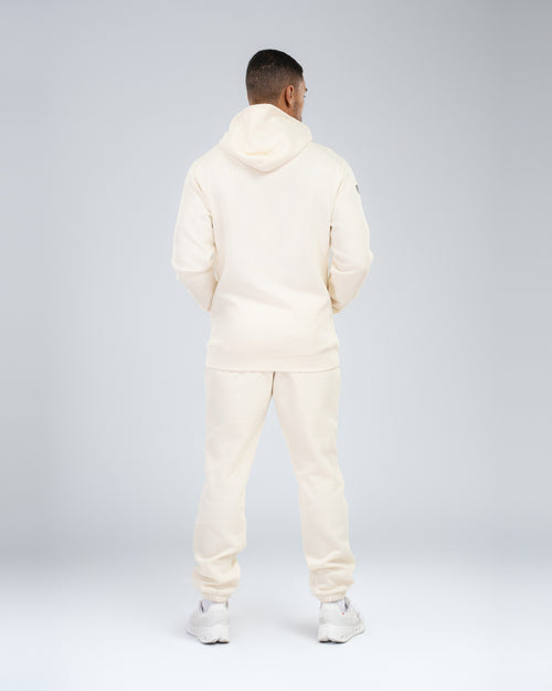 Anchor Midweight Set in Ecru, full-length back on model