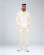 Anchor Midweight Set in Ecru, full-length front on model