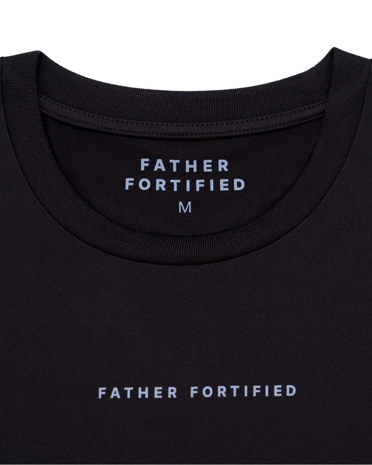 Apex Tech Tee in Black, printed neck label