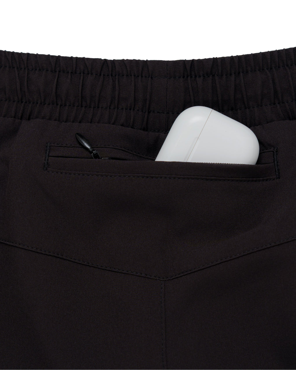 Core Short 6.5" in Black, zip back pocket