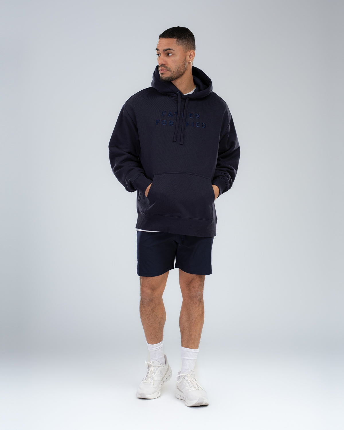 Core Short 6.5" in Midnight, full-length on model