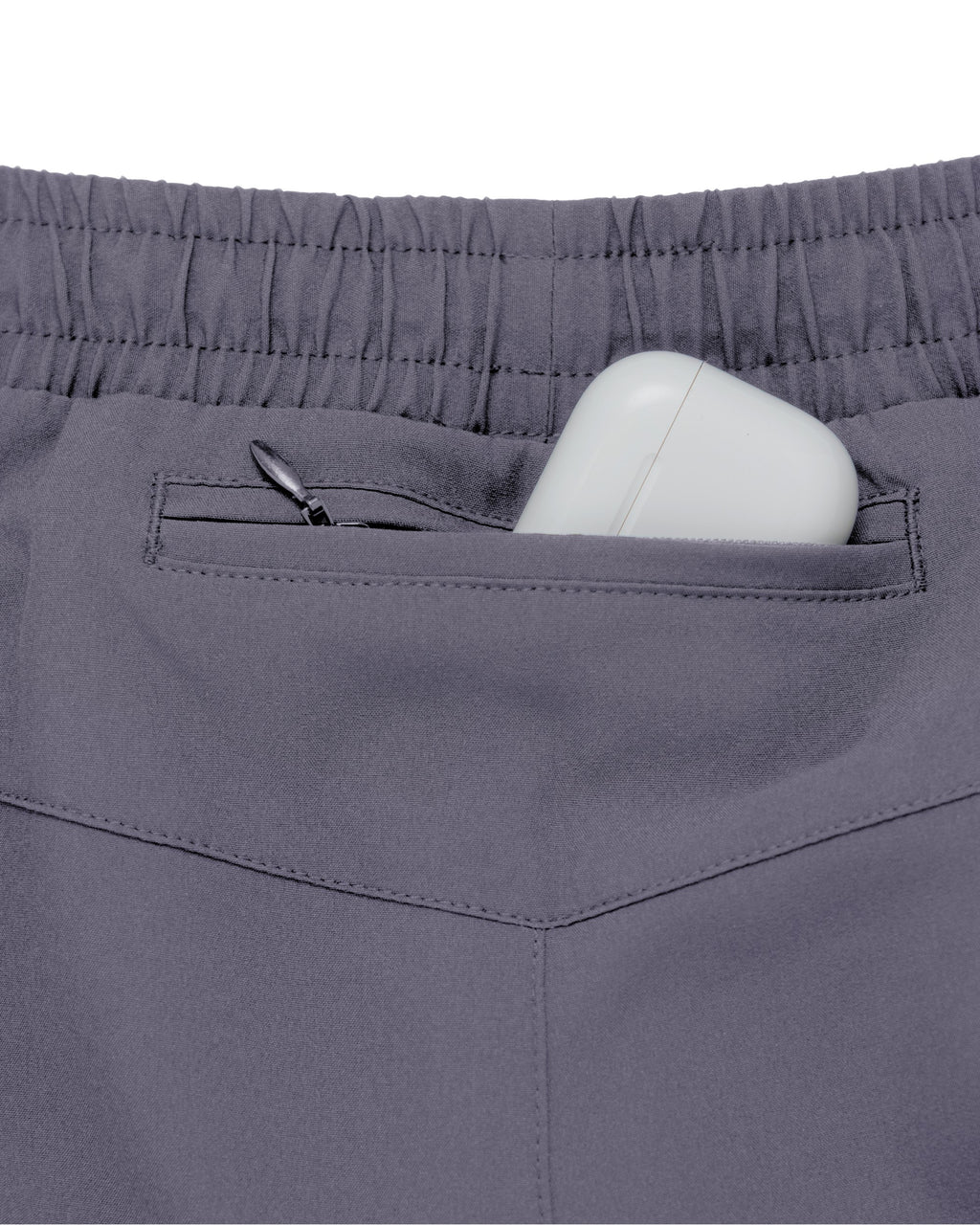 Core Short 6.5" in Stone, zip back pocket