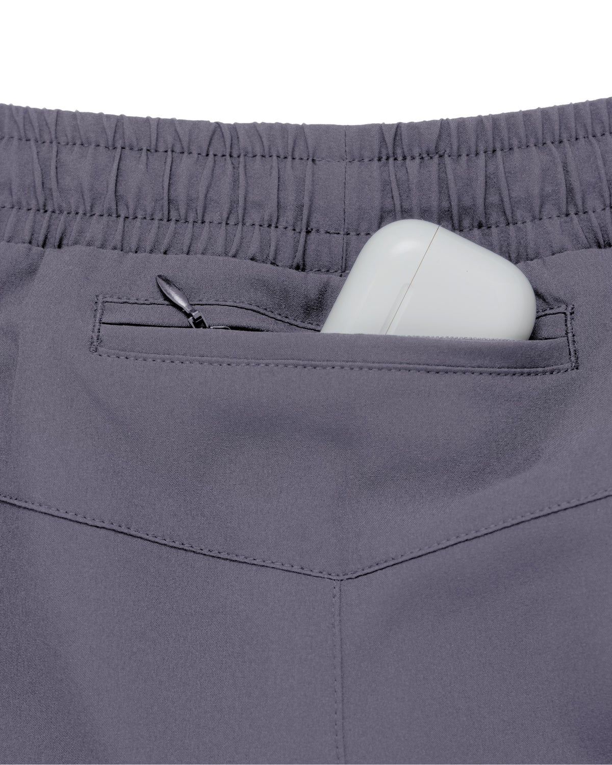 Core Short 6.5" in Stone, zip back pocket