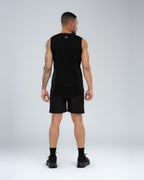 Forge Tank in Black, full-length back on model