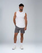Forge Tank in White, full-length front on model