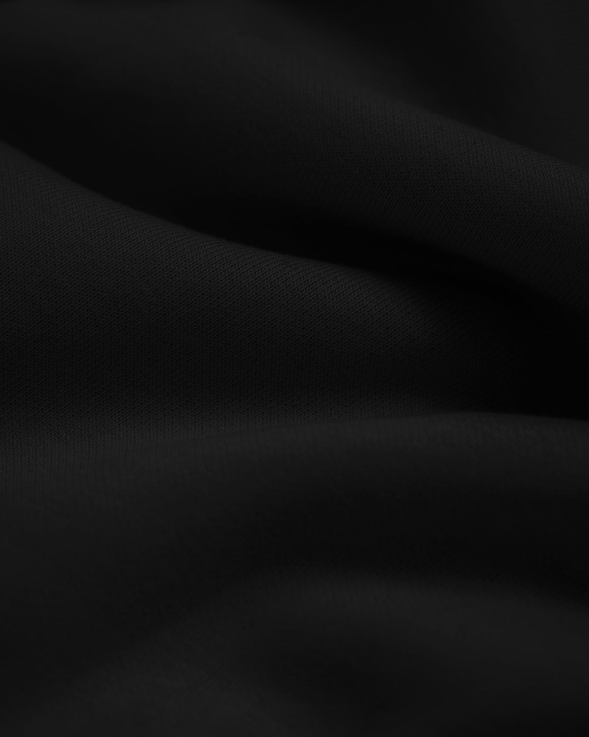 Mainstay Heavyweight Hoodie in Black, heavyweight fleece close-up