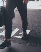Anchor Midweight Jogger in Black, walking