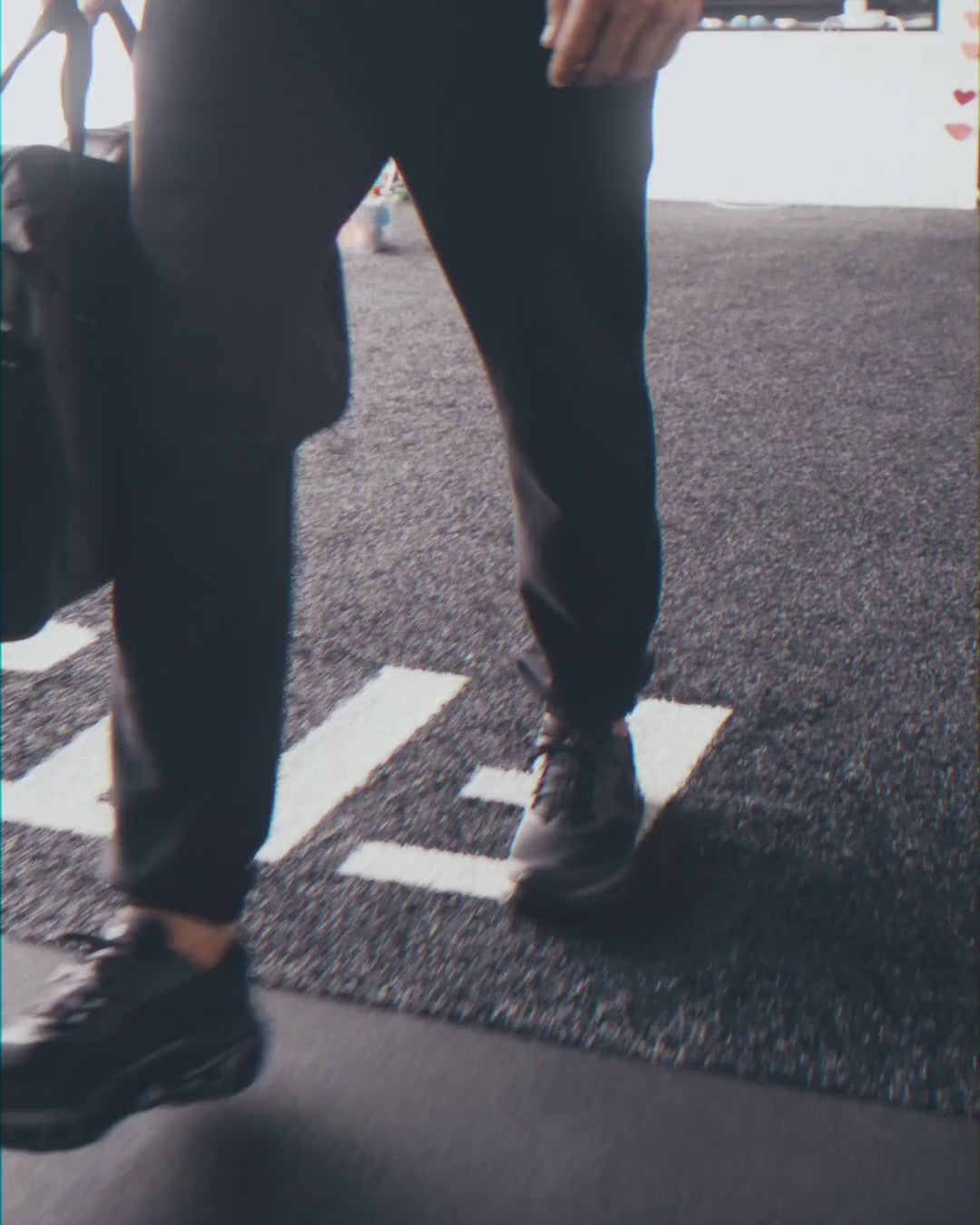 Anchor Midweight Jogger in Black, walking