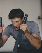 Apex Tech Tee in Graphite, fit in motion