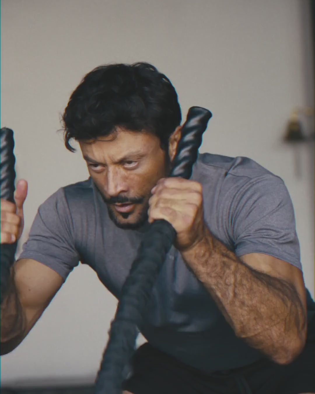 Apex Tech Tee in Graphite, fit in motion